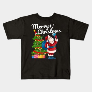 Merry Christmas Santa Claus selfie Kids T-Shirt